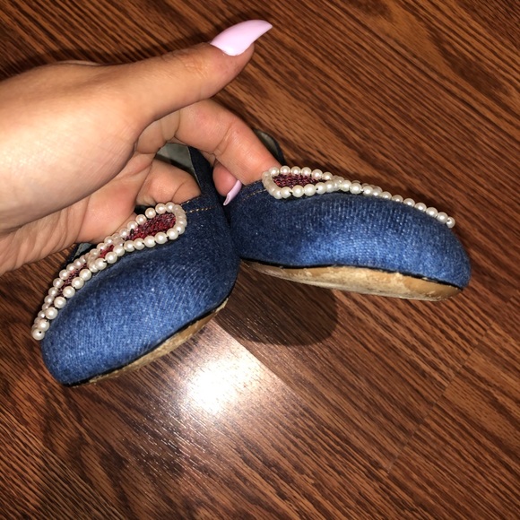 Marc Jacobs Denim Flats with Red Bow - Picture 7 of 7